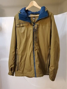 REI Co-Op Primaloft Jacke Kapuze Reißverschluss Herren XL - Grün mit gestepptem blauem Innenfutter - Bild 1 von 18