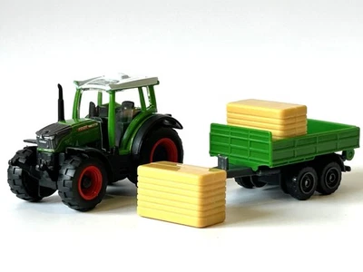 Fendt 209 Germany Tractor + Trailer Bales Model Toy Diecast 1:87 Scale Maisto - Image 1 of 4