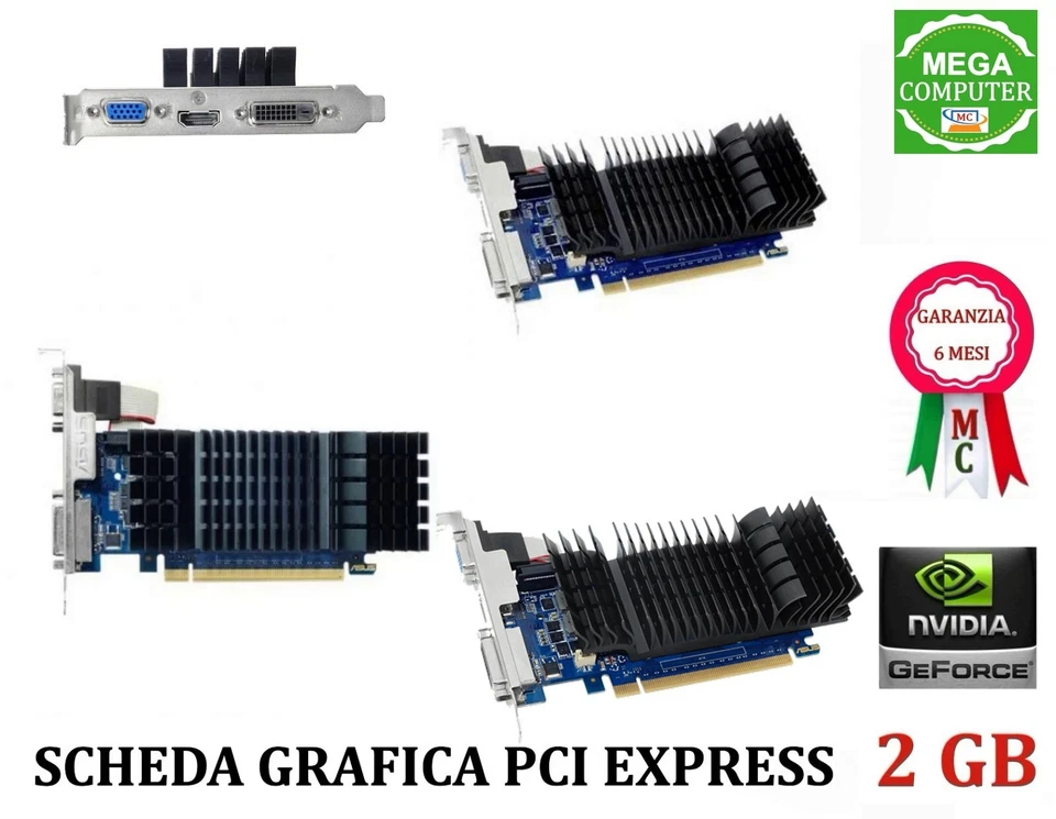 SCHEDA GRAFICA PCI EXPRESS  2 GB ASUS GT610-SL-2GD3 - Immagine 1 di 1