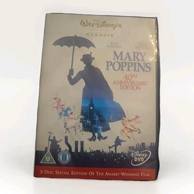 Mary Poppins Region 2 DVD Starring Julie Andrews, Walt Disney 40th Anniversary - Image 1 of 4