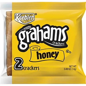 Galletas Keebler 38406 Honey Graham, granos enteros, 0,49 OZ, 200 paquetes/ct, rama - Imagen 1 de 6
