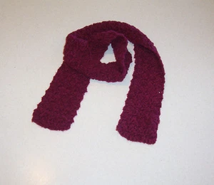 Damen Halstuch handgehäkelt weich burgunderrot - Bild 1 von 3