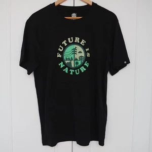 Element Black Future Is Nature Organic Cotton T-Shirt Top Size M - Picture 1 of 10