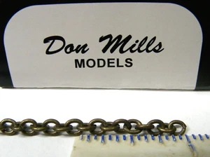 Weathered Chain 9 Links Per Inch  36" Length by Don Mills Models - Picture 1 of 1