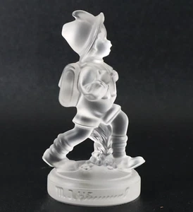 Goebel M J Hummel School Boy Frosted Crystal 3-5/8" Figurine 1992 - Picture 1 of 10