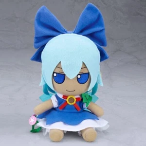 Touhou Plush Doll Series 43 Fumo Fumo Cirno Hiyake ver. w/Button Badge - Picture 1 of 5