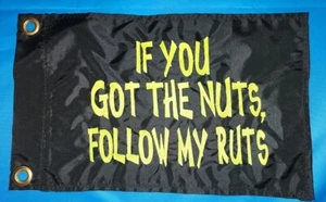 Bandiera nera 10"x15" SE HAI I DADI con 2 occhielli in ottone - Foto 1 di 2