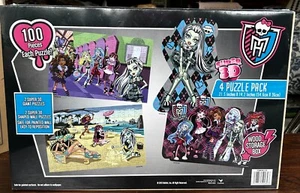 Mattel Monster High Super 3D 4 Puzzle Pack ~ New Factory Sealed - Picture 1 of 10