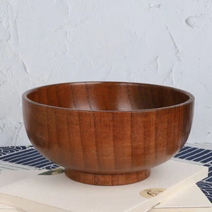 Wood Salad Bowl Japanese Style Wooden Food Bowl Household Lightweight Salad Bowl - Picture 1 of 12