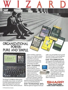 1991 Sharp Wizard OZ-8000 Organizer Fax Machine vintage Print AD Advertisement - Picture 1 of 1