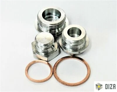 Vite Di Chiusura DIN 7604 Corto Perno Filettato Zincato Con Guarnizione In Rame - Immagine 1 di 3