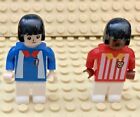 LEGO MINI FIGURE OPPOSING SOCCER PLAYERS MINIFIG BLUE & RED TEAMS SHIRTS