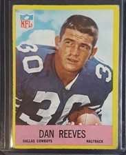 1967 Philadelphia Dan Reeves Rookie #58 football card Dallas Cowboys