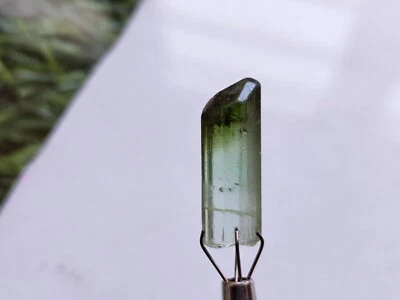 Terminated Bi Color Natural Tourmaline Crystal 10.2 Carats 22×6×7mm From Africa - Image 1 of 4