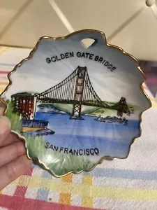 Vintage 1950s San Francisco Collector Plate China Town Golden Gate Bridge 5” - Picture 1 of 7