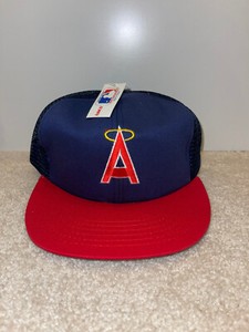 Vintage CALIFORNIA ANGELS Baseball Cap Hat Mesh Snapback Annco - NWT