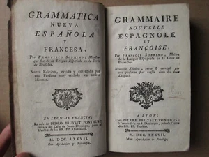 SOBRINO : GRAMMAIRE NOUVELLE ESPAGNOLE, 1777 + Nouveau SOBRINO, 1862. - Picture 1 of 12