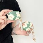 Green Flower Love Silk Ribbon Pendant Cover Case For AirPods 1 2 3 Pro Pro 2