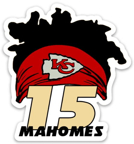 Kansas City Chiefs Patrick Mahomes Signature Hair & Headband Type Die-Cut MAGNET Cover