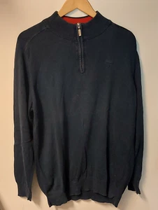 Barbour Pullover dunkelblau Viertelreißverschluss - UK XL - Bild 1 von 9