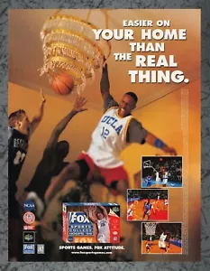 Fox Sports College Hoops 99 Nintendo 64 - Print Ad Original Art 7,75x10,50 - Bild 1 von 1