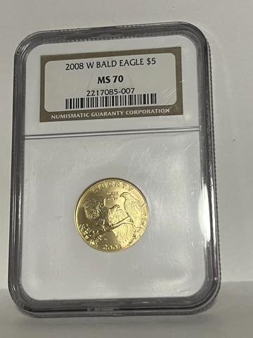 2008-W Bald Eagle $5 Gold Commemorative NGC MS70 Cover