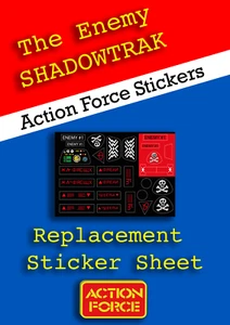 Pegatinas de repuesto vintage Action Force Shadowtrak sombras rojas vehículo palitoy - Imagen 1 de 6