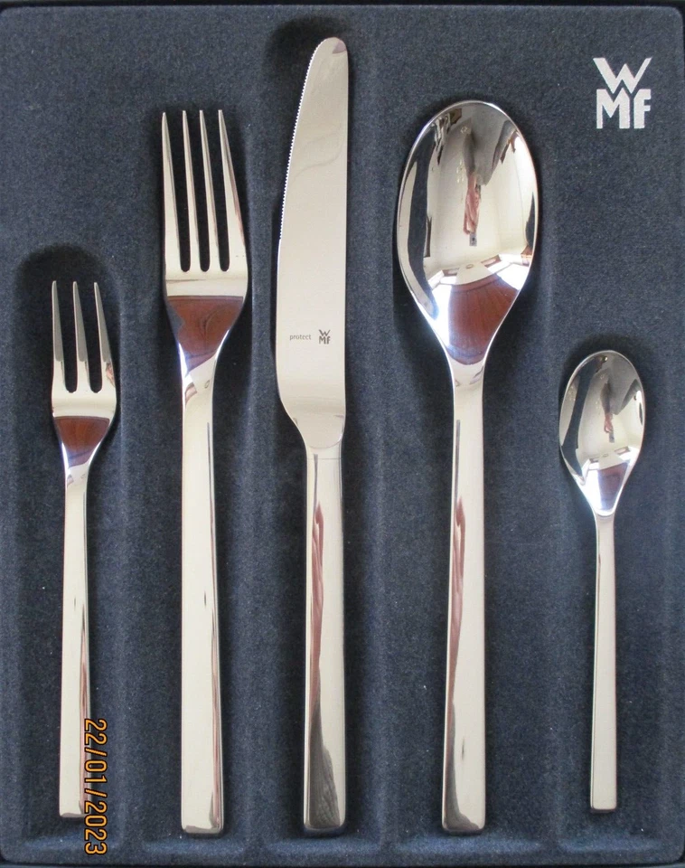 WMF STRATIC CROMARGAN PROTECT, BESTECK 5-TEILIG, BESTECKSET EDELSTAHL POLIERT - Bild 1 von 1
