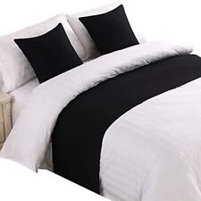 Hotel Bed Scarf Runner Cushion Cover Bedding Wedding Bedroom Home Solid Color