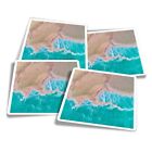 4x Square Stickers 10 cm - Dead Sea Israel Ocean Travel Destination  #44857