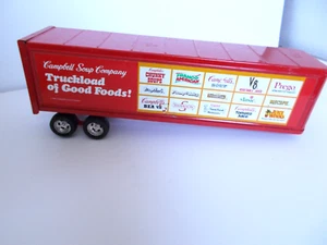 VINTAGE  1985  ERTL CAMPBELL SOUP COMPANY PRESSED STEEL TRAILER (NO TRACTOR) - Picture 1 of 2