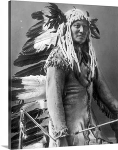 Highhawk Native American Indian Canvas Wrapped 16x20 Vintage 1800s Photo Art - Picture 1 of 3