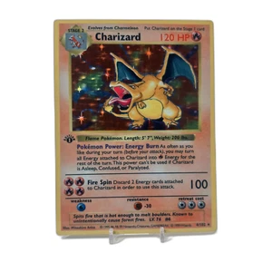 Charizard – Base Set Shadowless | Jumbo Metal 6" x 8" Card Gift/Display - Picture 1 of 3