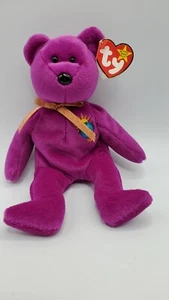 MINT CONDITION RARE 2 Errors 1999 TY Retired Beanie Baby Millenium Bear 2nd - Picture 1 of 12