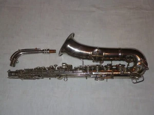 VINTAGE CONN C MELODY SAXOPHONE -BRIGHT NICKEL NEW WONDER SERIES I PRE-CHU BERRY - Picture 1 of 24