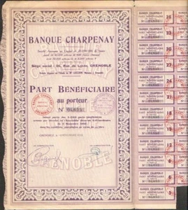 BANQUE CHAPENAY, part (GRENOBLE 38) (U) - Foto 1 di 1
