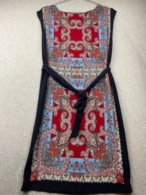 Talbots Shift Dress Womens Petite Size P Scarf Print Chiffon Classy Chic Office - Image 1 of 4