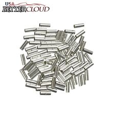 100Pcs Butt Seamless Wire Connectors Uninsulated Non-Insulated 12-10 Gauge