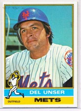 1976 TOPPS #268 DEL UNSER - NEW YORK METS