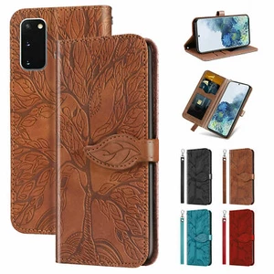 Leather Tree Wallet Phone Case  For Samsung S8 S9 S10 S20 S21 A30 A51 A12 A32 5G - Picture 1 of 37