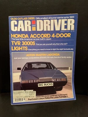 Car And Driver Magazine:Honda Accord 4-Door March 1979 - Image 1 of 4