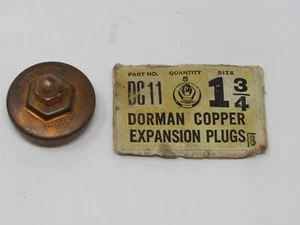 Dorman Copper Expansion Plugs 2 inch (DC-12) and 1 3/4 inch (DC - !!) LOT (2) - Foto 1 di 4