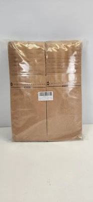 (100) Bolsa inferior bloque Kraft natural de 12 oz con cremallera de bolsillo y válvula Foto 1 de 3