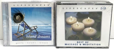 2 Lifescapes Best of Massage & Meditation & Island Dream 2 New Sealed - Image 1 of 4