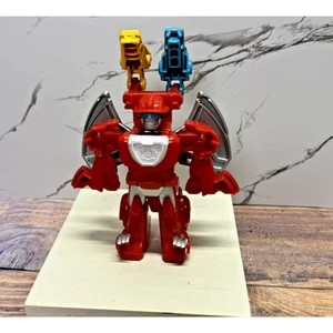 Playskool Heroes Transformers Rescue Bots HEATWAVE the Fire-Bot Dragon 4.5" - Picture 1 of 8