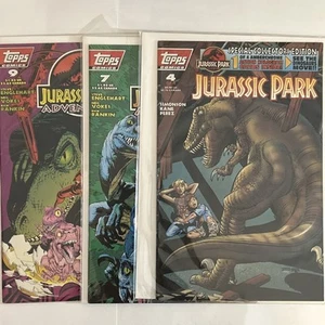 Jurassic Park Adventures #7 #9 Jurassic Park #4 Topps Comics NM Comic Book Lot - Picture 1 of 4