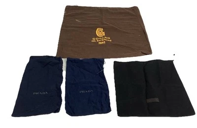 Goyard Fleece Drawstring Bag, 2 Prada Fleece Blue Bags & Dries Van Noten Bag - Image 1 of 4
