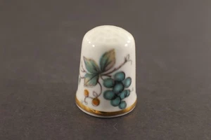 Victorian China Thimble Blueberries Sewing Souvenir England Vintage - Picture 1 of 4