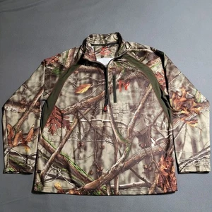 HUNTWORTH JACKET Men's Size LARGE Camo Lightweight Quarter Zip Pullover Hunting - Picture 1 of 8