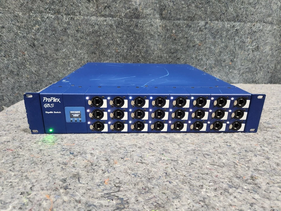 ProPlex GBS 28-Port EtherCON Dual Fiber OpticalCON QUAD Gigabit Tour Rack Switch - Image 1 of 4